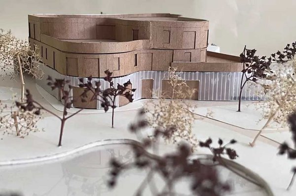 Nahaufnahme eines architektonischen Modells