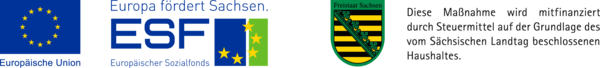 Logo des ESF-Förderprogramms in Sachsen