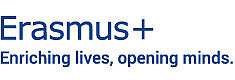 Logo von ERASMUS+ mit EU Flagge