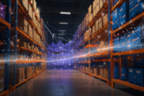 Lager mit leuchtenden Verbindungen