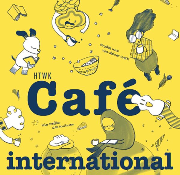 Dekoratives Bild für das Internationale Café (Illustration: Mako Fukuda)