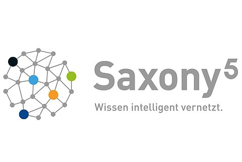 Das Logo von Saxony hoch fünf.
