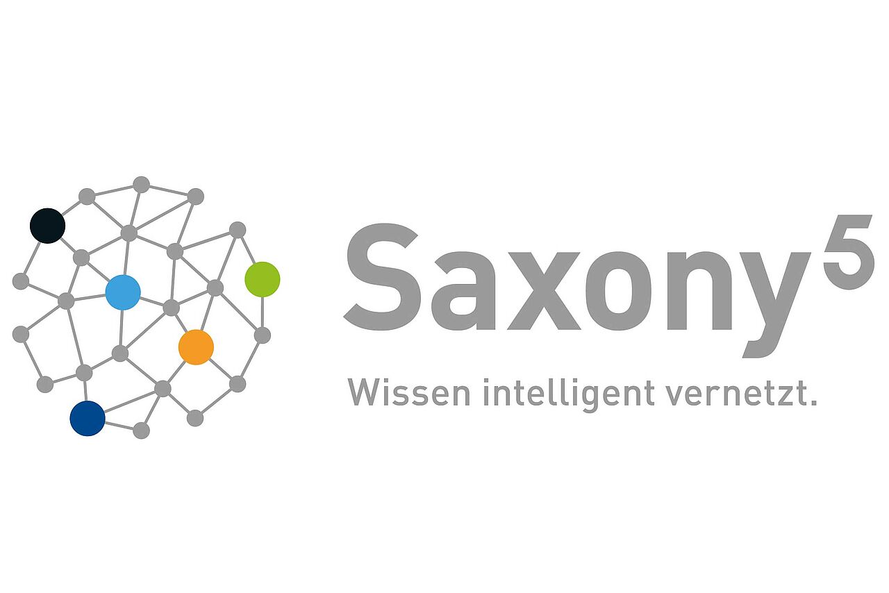 Das Logo von Saxony hoch fünf.