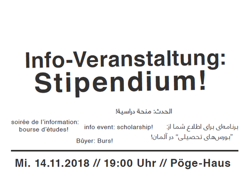 Info-Veranstaltung: Stipendium!