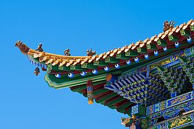 Dach eines chinesischen Tempels