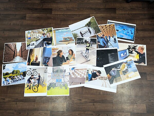 Bilder liegen ausgedruckt auf dem Boden