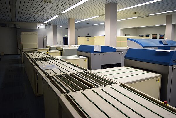 Druckplatten in der LVZ-Druckerei