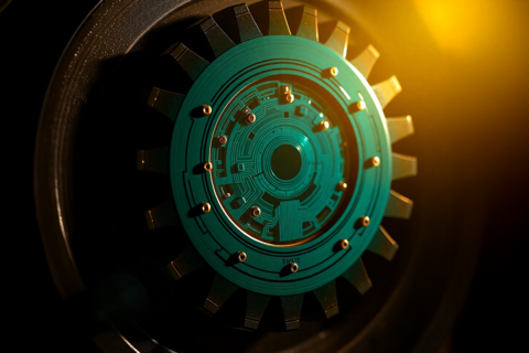 Nahaufnahme eines Getriebes