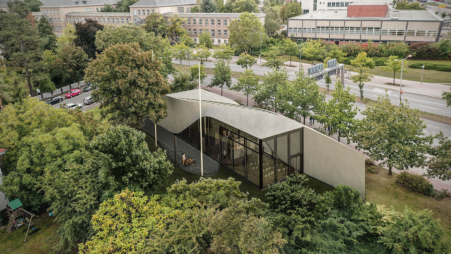 Der Cube: So soll das weltweit erste Gebäude aus Carbonbeton aussehen (Bild: C³ – Carbon Concrete Composite)