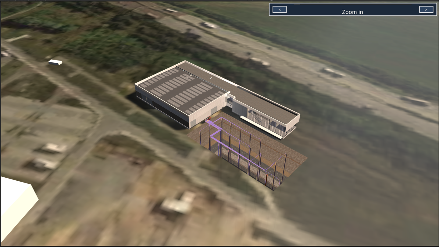 Gebäudeansicht von oben