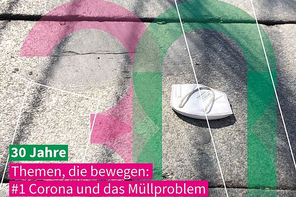 (Grafik: Pascal Heue/HTWK Leipzig) Coronamaske auf Straße und Grafik