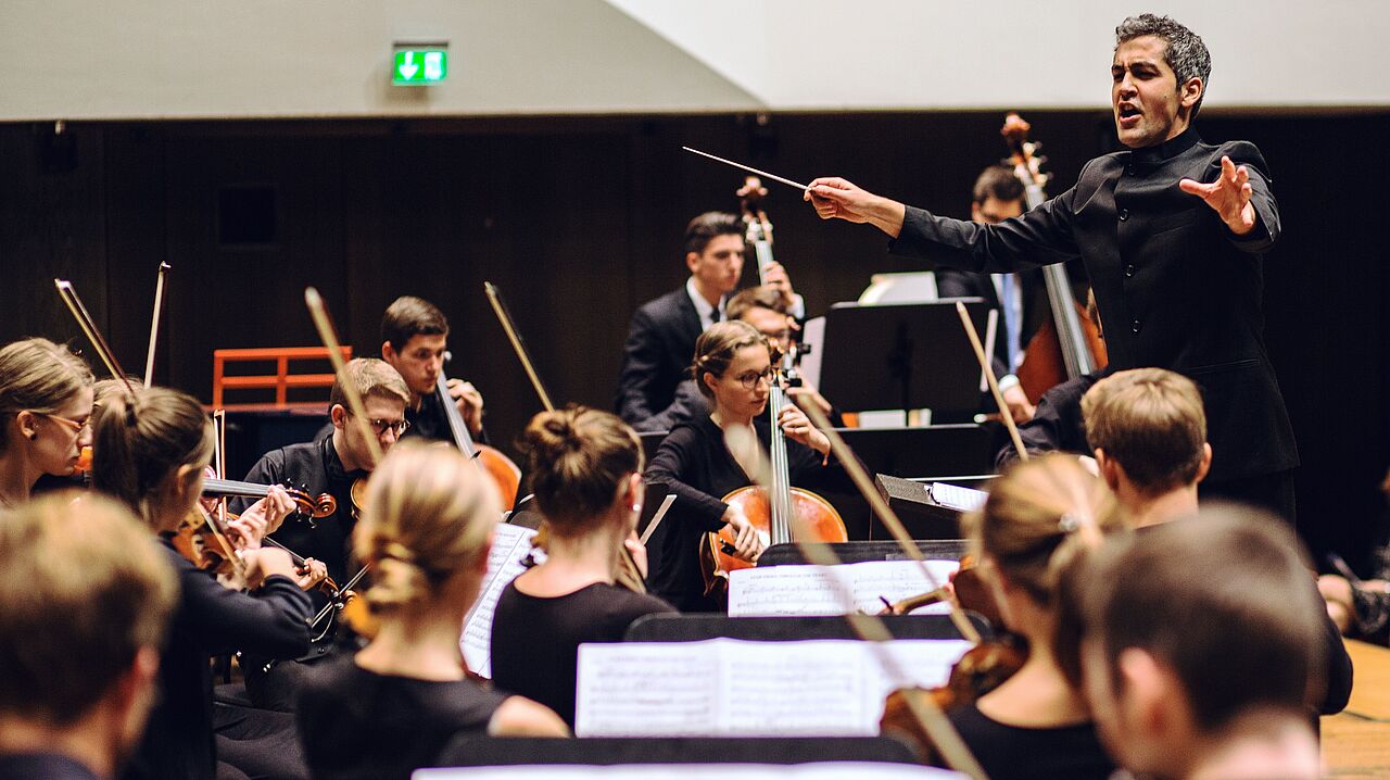 Das HTWK Orchester Leipzig zur feierlichen Immatrikulation 2017 im Gewandhaus.
