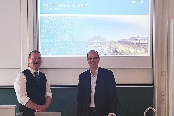 Gast und Gastgeber: M. Geisenberger und Prof. H. Müller (MA)
