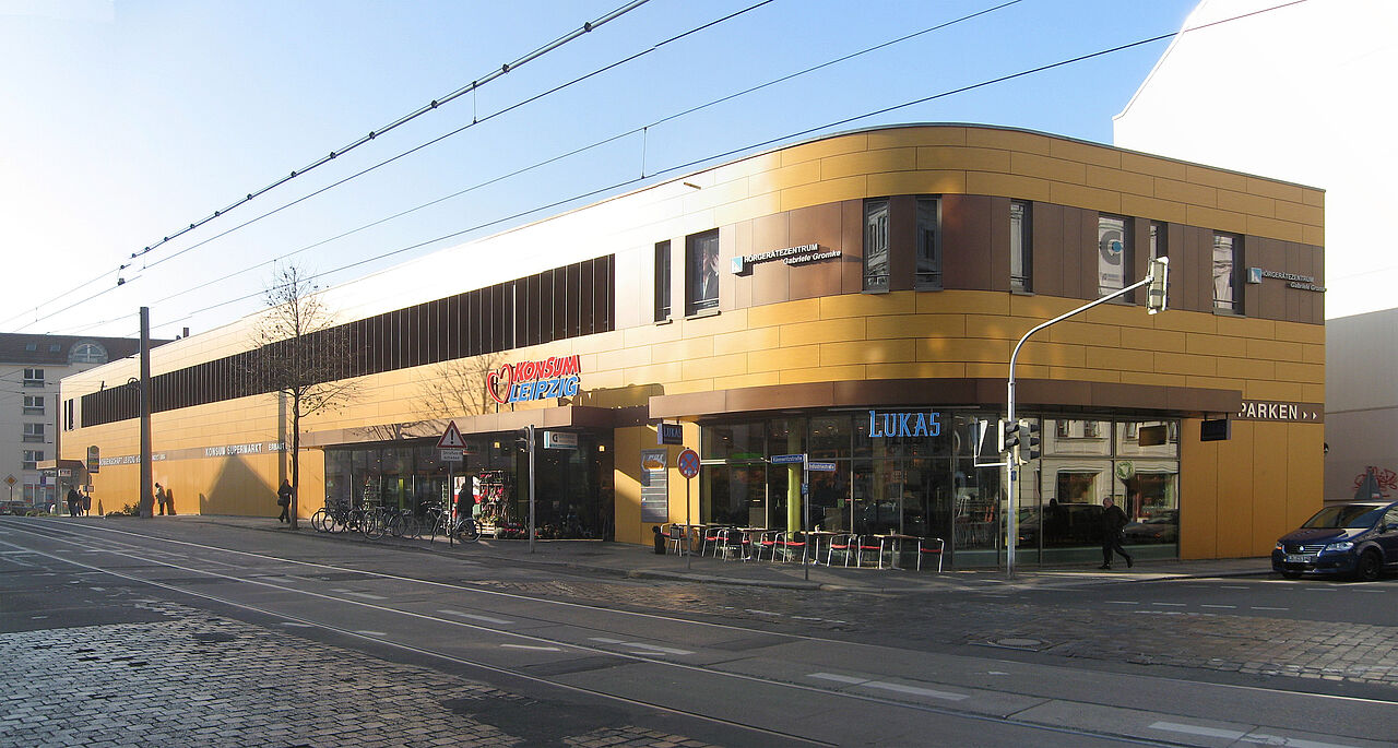 Der Konsum-Supermarkt in der Leipziger Könneritzstraße (Foto: Lumu talk)