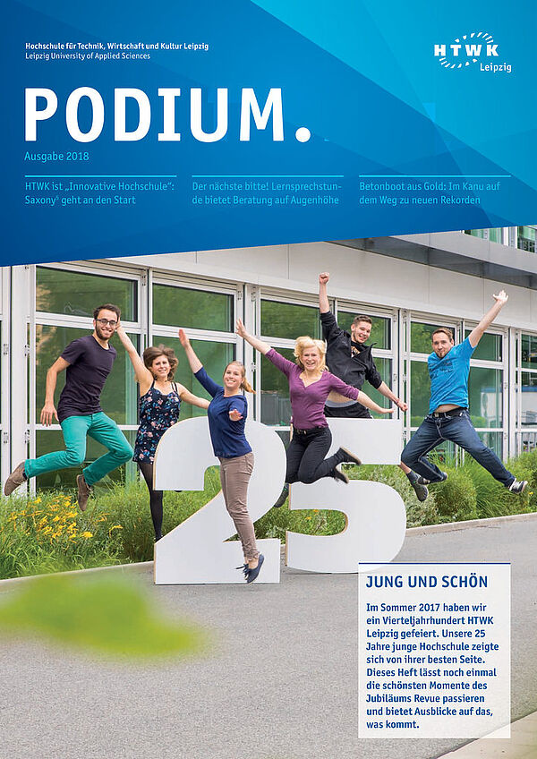 Cover HTWK-Magazin PODIUM Ausgabe 2018