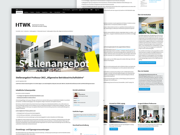 Screenshot eines neuen Stellenangebots
