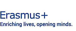 Logo von ERASMUS+ mit EU Flagge