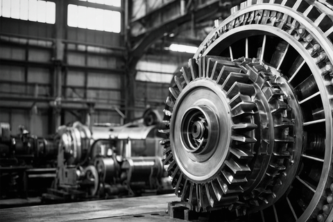 Große Maschine in Fabrikhalle