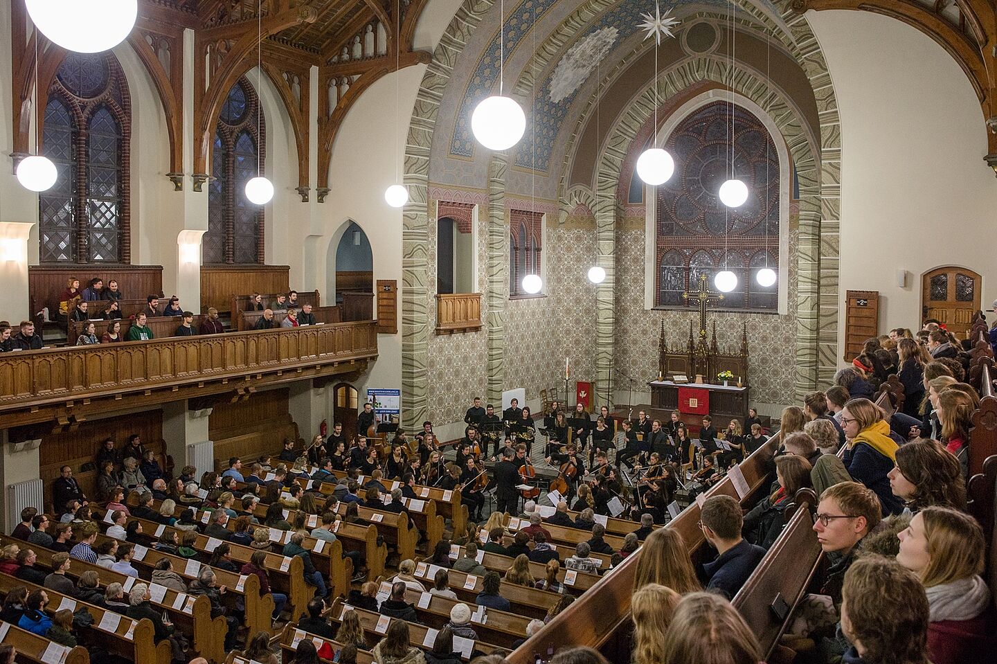 Konzert am 27. Januar 2019 in St. Lukas in Leipzig-Volkmarsdorf. (Foto: Robert Weinhold/HTWK Leipzig) Konzert am 27. Januar 2019 in St. Lukas in Leipzig-Volkmarsdorf. (Foto: Robert Weinhold/HTWK Leipzig)