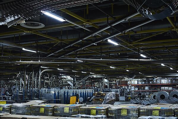 Papiertransport in der LVZ-Druckerei