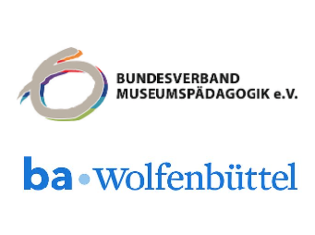 Darstellung der Logos des Bundesverbands Museumspädagogik e.V. und der Bundesakademie für Kulturelle Bildung Wolfenbüttel.