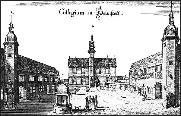 Universität Helmstedt, 17. Jahrhundert, Kupferstich, Matthäus Merian