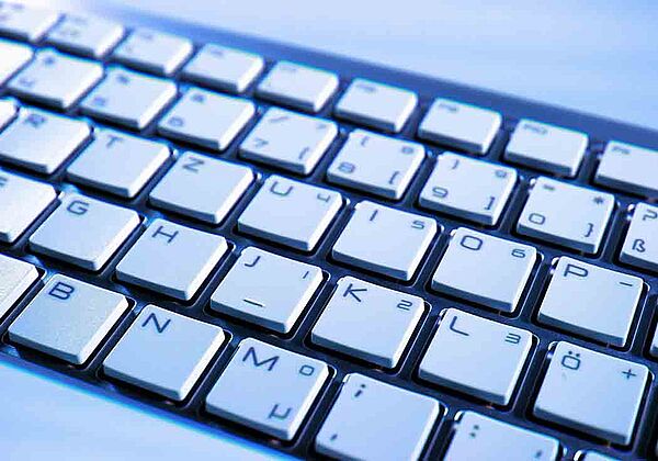 Tastatur in Nahaufnahme