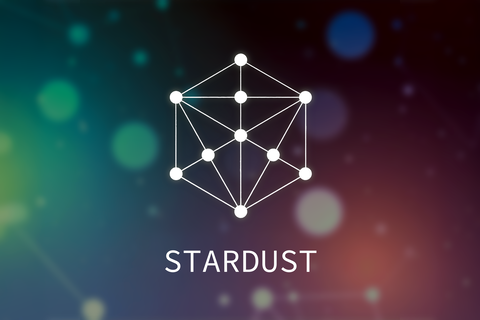 Logo Logo mit Sternen und dunklem Hintergrund, der an einen Sternenhimmel erinnern soll