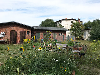 Courtyard of the KulturBahnhof