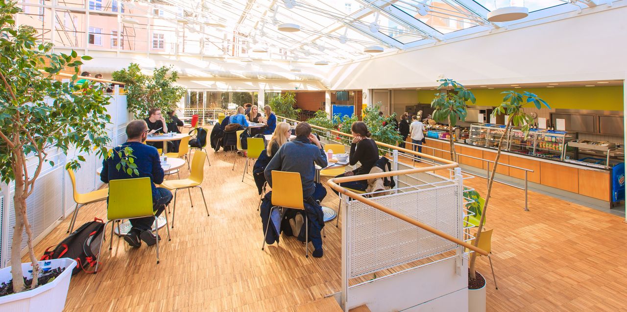 View of the canteen of the HTWK Leipzig