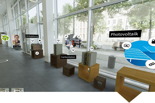Screenshot des VR-Raums der HTWK als Symbolbild für virtuelle Einblicke