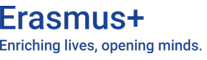 Logo von ERASMUS+ mit EU Flagge