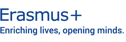 Logo von ERASMUS+ mit EU Flagge