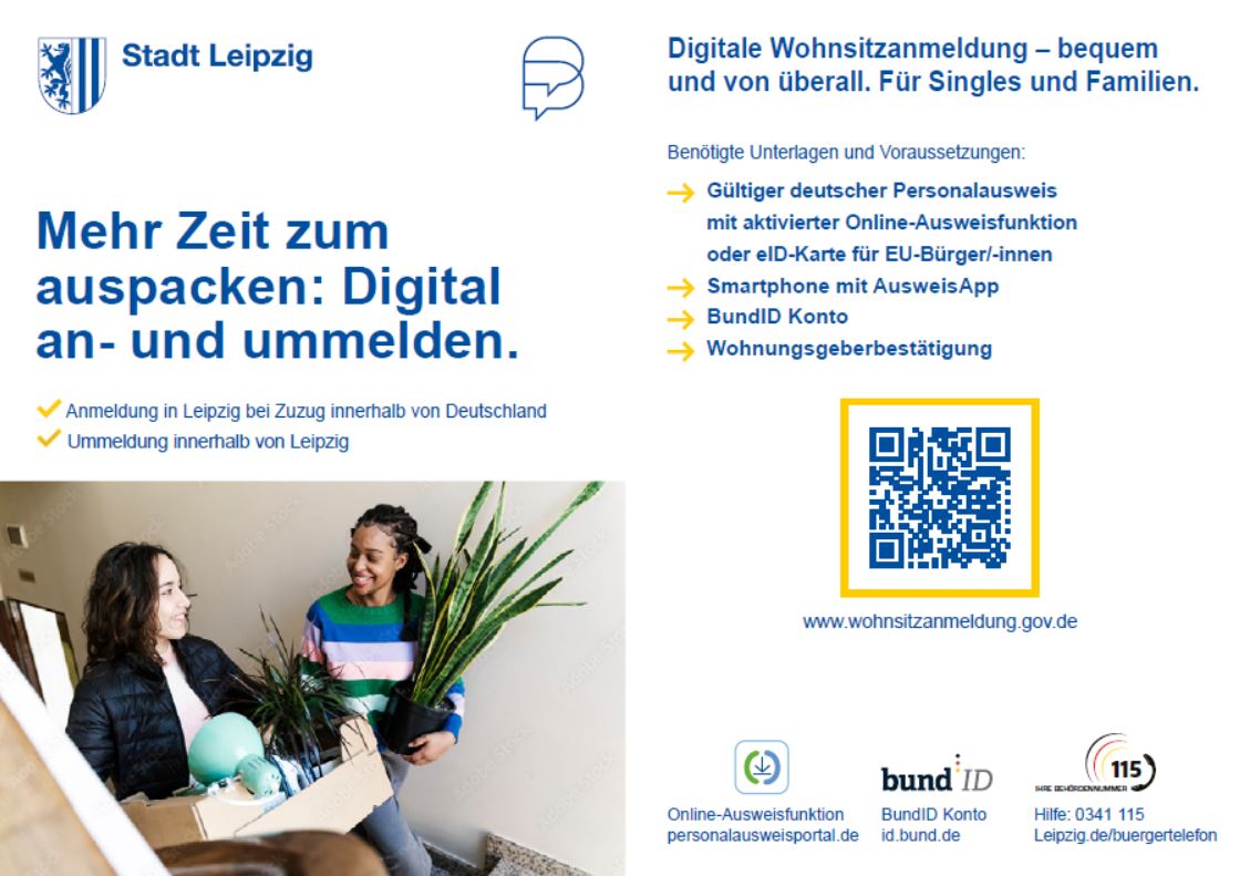 Infokarte Digitale Wohnsitzanmeldung 