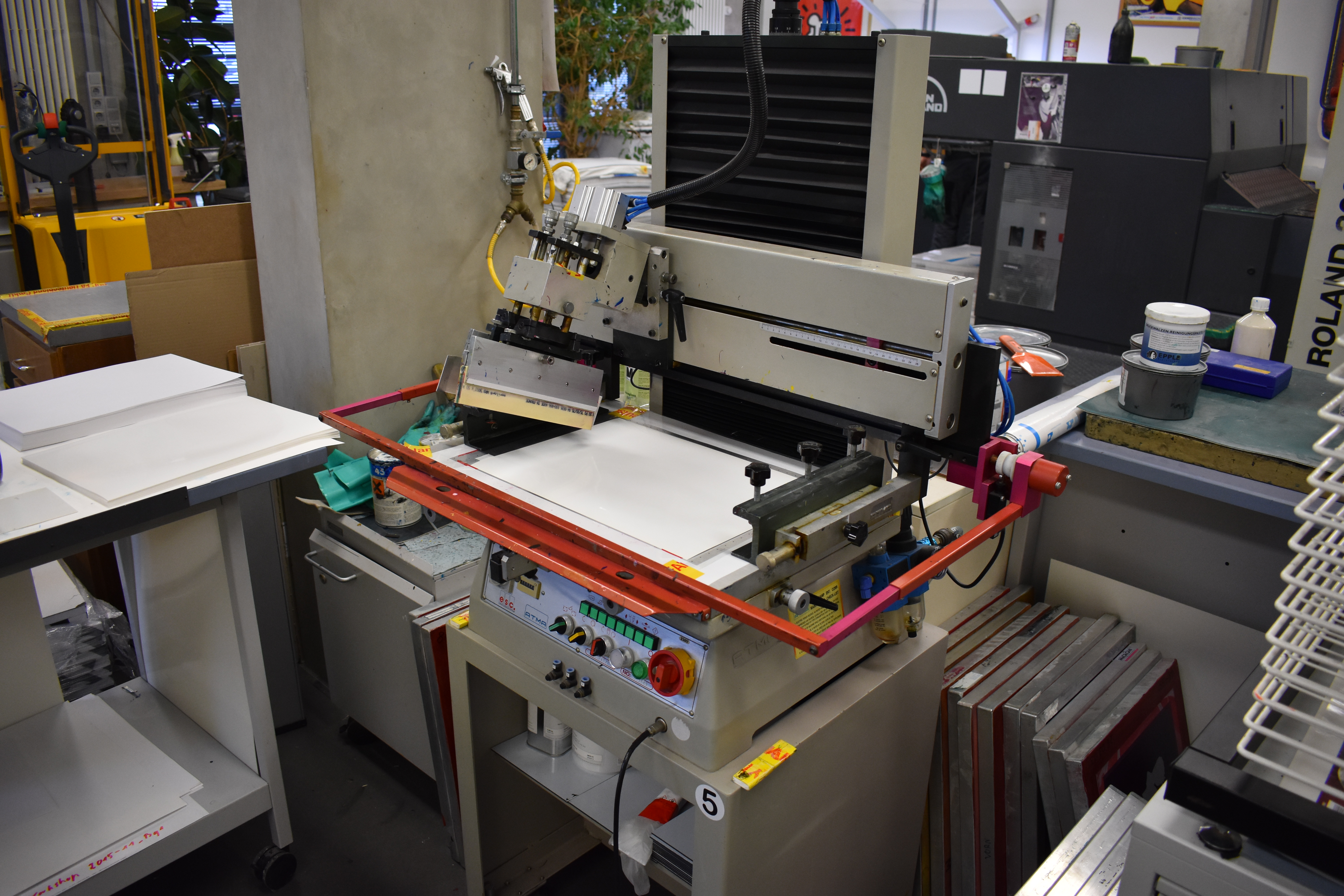 Darstellung einer Siebdruckmaschine