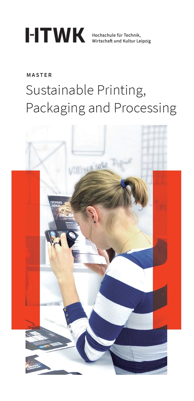 Vorschaubild Studiengangsflyer Sustainable Printing, Packaging and Processing 