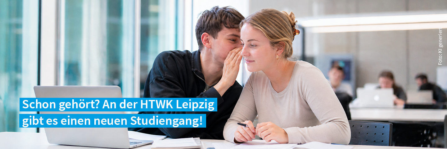 KI-generiertes Foto zweier Studierender, die sich etwas zuflüstern
